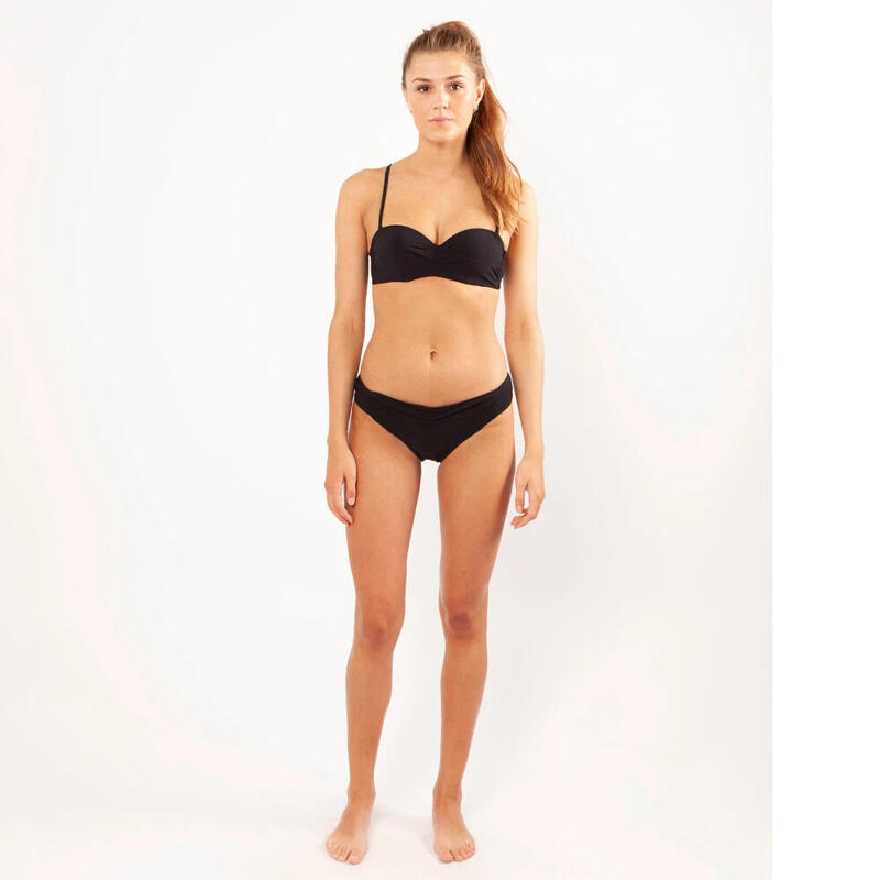 Bikini mujer Solid Bandeau negro