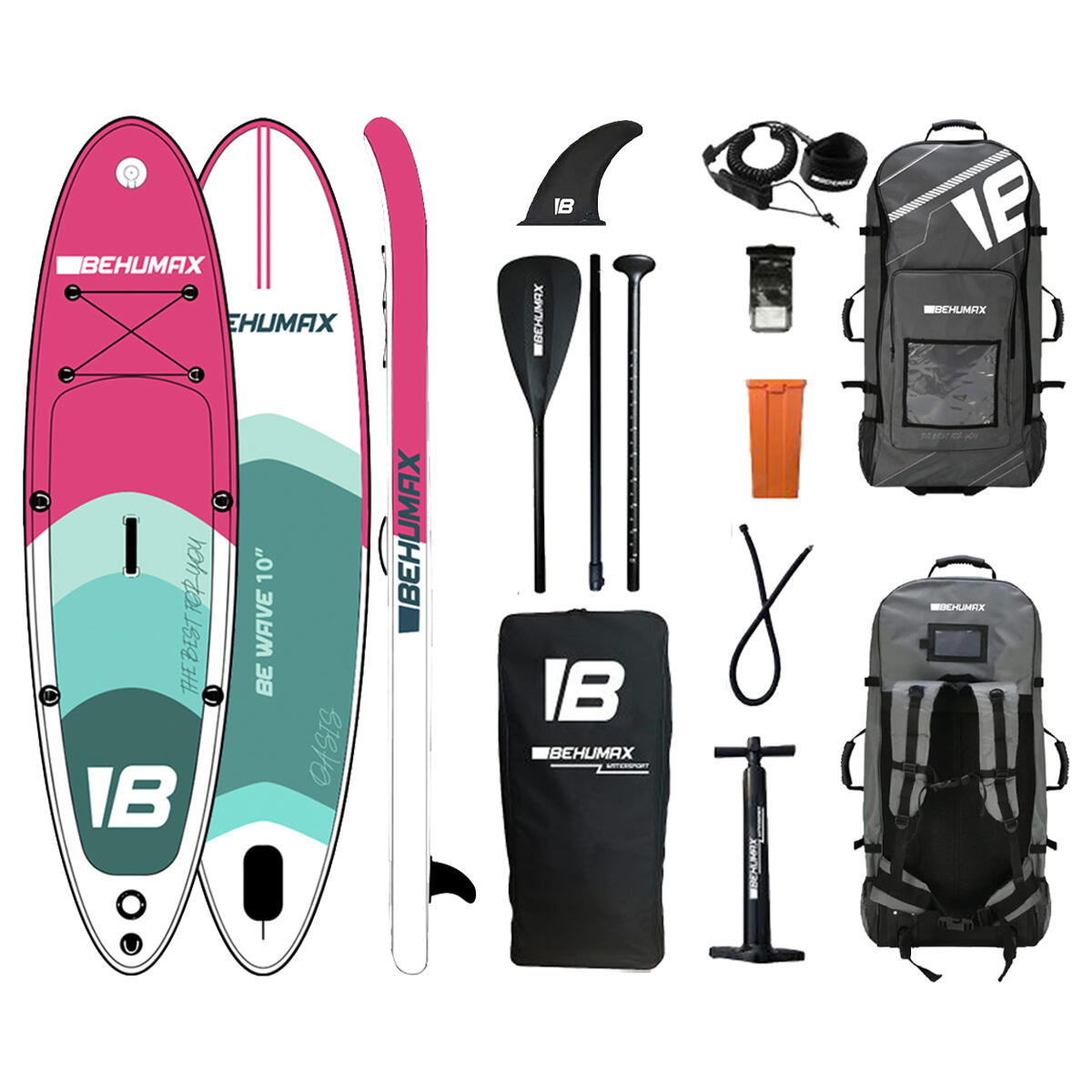 BEHUMAX Pack Prancha de Paddle Surf Be Wave Oasis 10 + Mochila nomad 90L