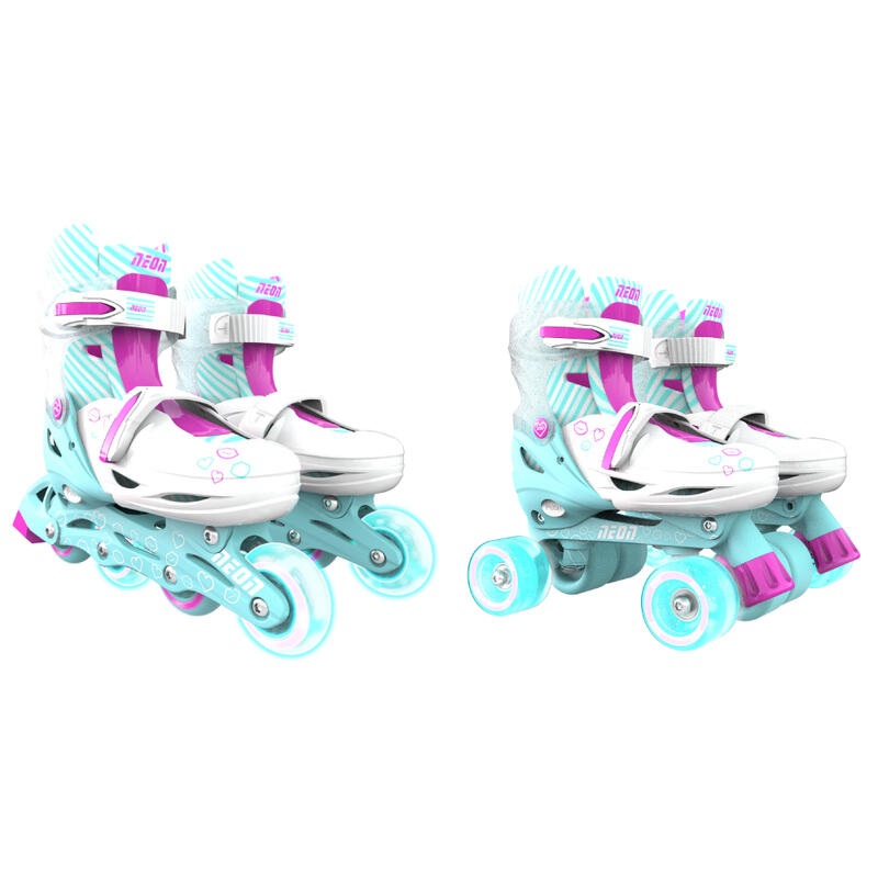 Role 2 in 1 Neon Combo Skates marime 34-37 Teal Pink