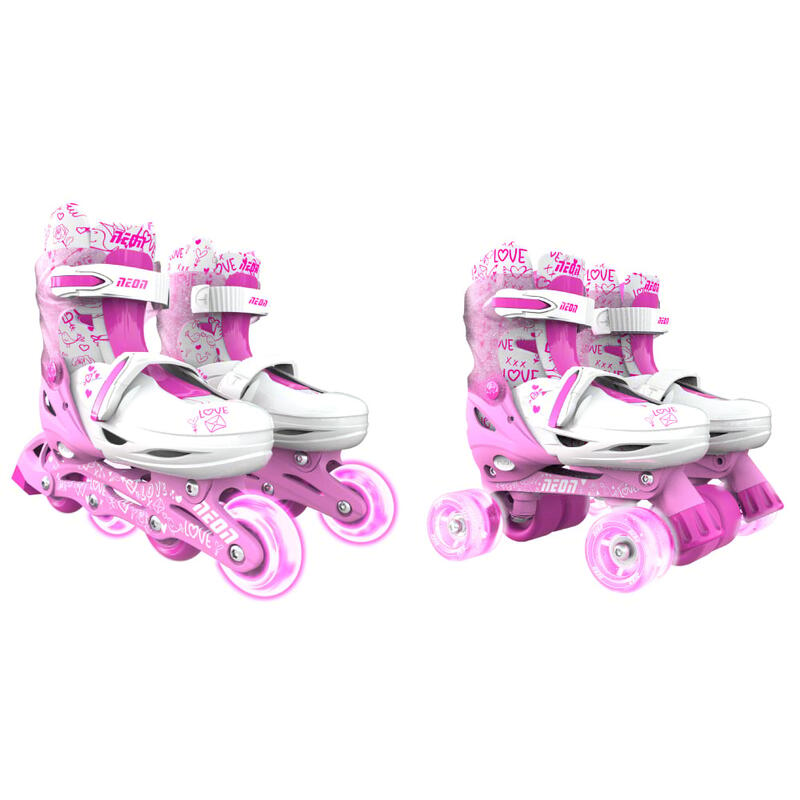 Role 2 in 1 Neon Combo Skates marime 34-37 Pink