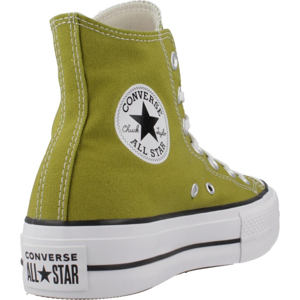 Baskets Converse Modèle Chuck Taylor All Star Lift Hi Couleur Vert 3/6
