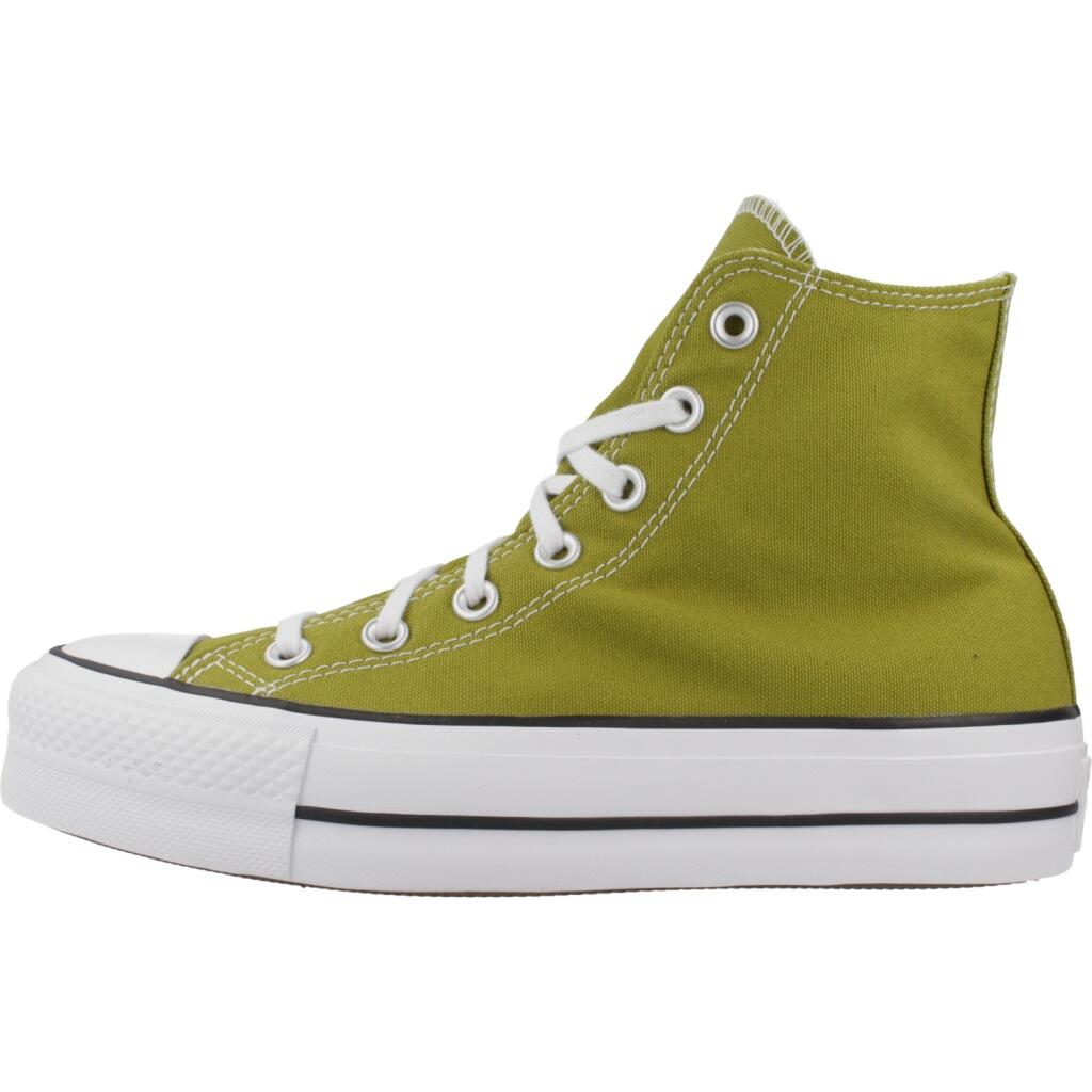 Baskets Converse Modèle Chuck Taylor All Star Lift Hi Couleur Vert 2/6