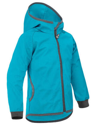 Elastische, ungefütterte Softshell-Jacke für Kinder Basic, Smaragdgrüne