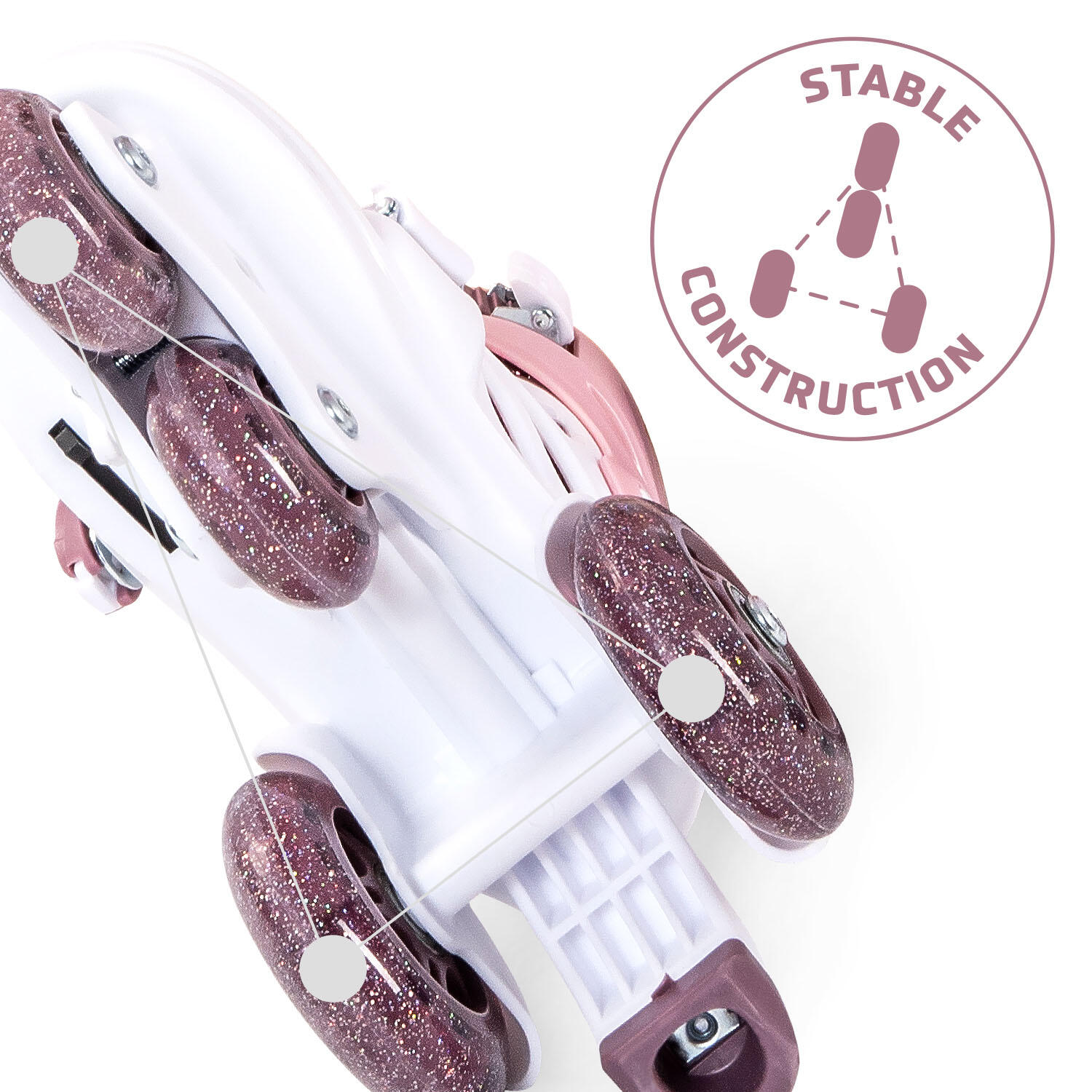 Rollers réglables pour enfants Cariboo Ballerina 6/8