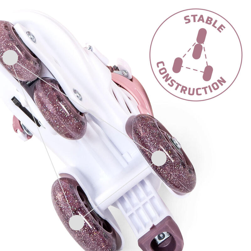 Patins à roulettes réglables pour enfants Cariboo Ballerina rose-violet
