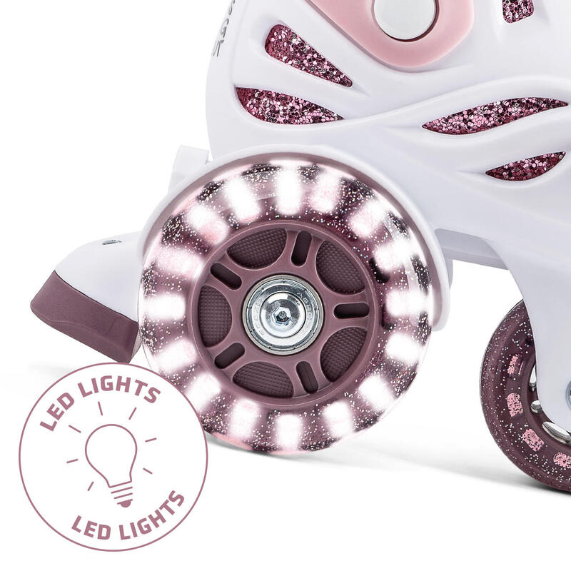 Patins à roulettes réglables pour enfants Cariboo Ballerina rose-violet