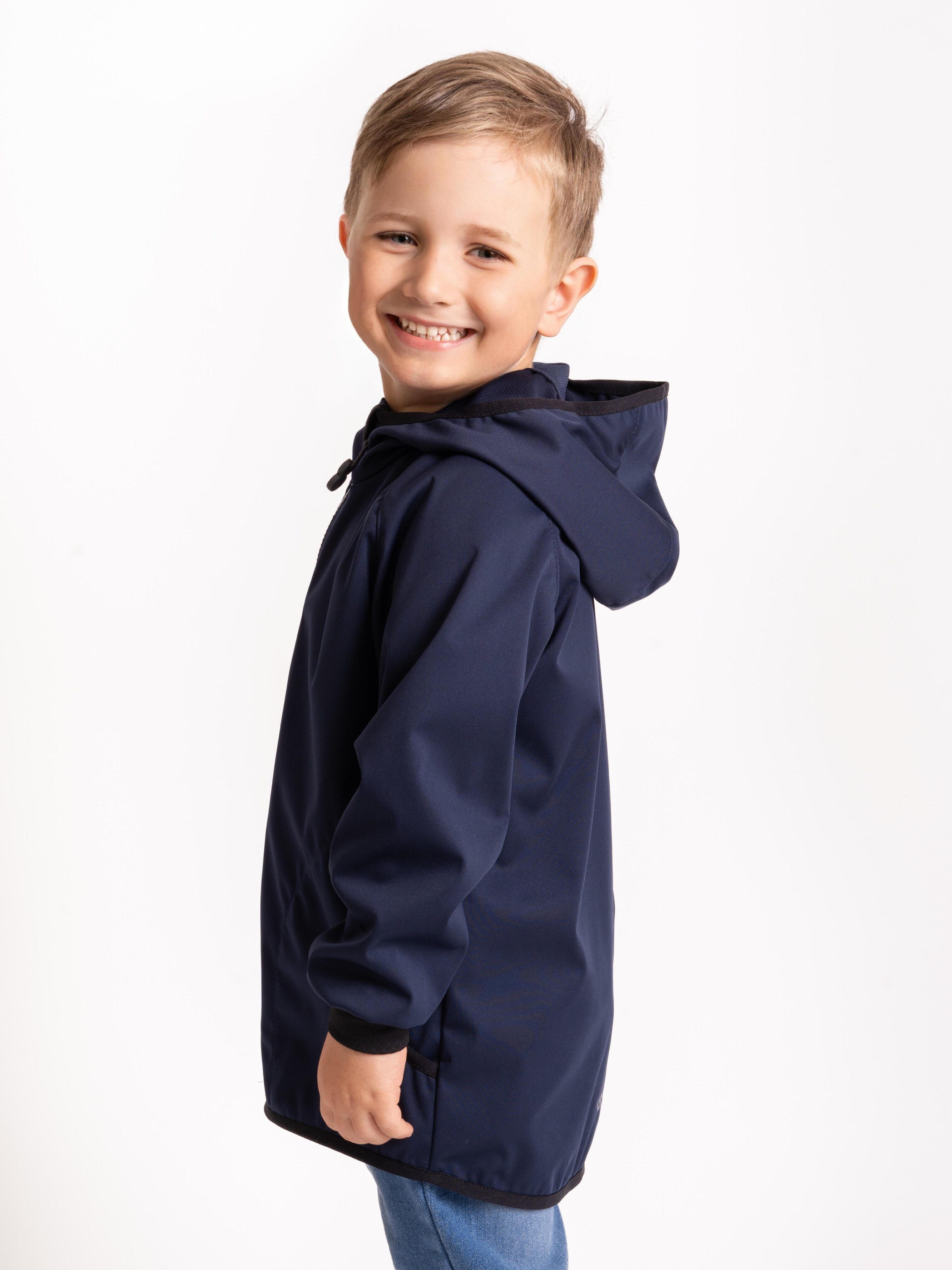 Dziecięca kurtka softshell bez ocieplenia elastyczna Basic, Tm. Niebiesko-czarny 3/6