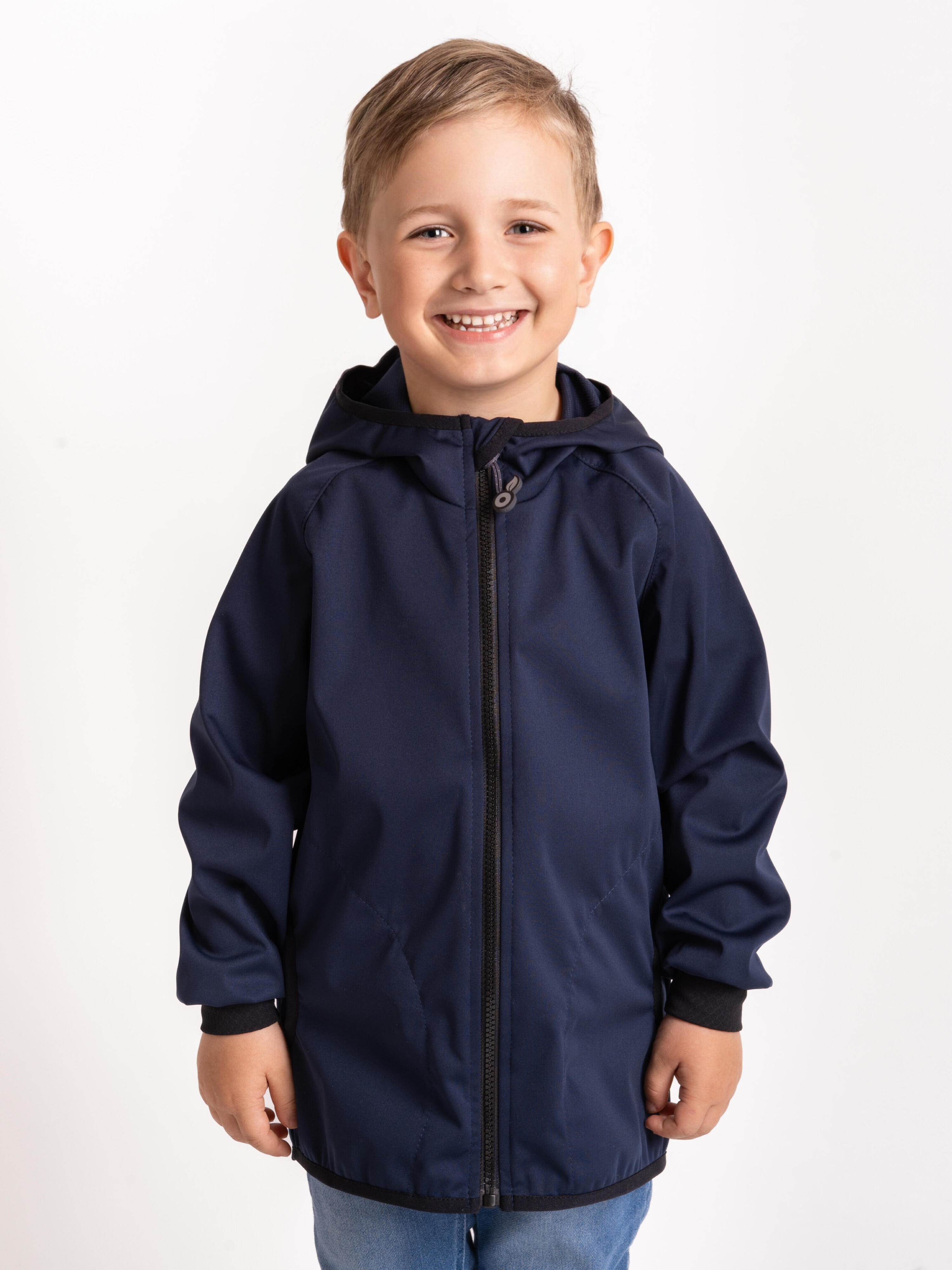 Dziecięca kurtka softshell bez ocieplenia elastyczna Basic, Tm. Niebiesko-czarny 2/6