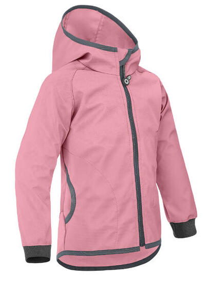 Elastische, ungefütterte Softshell-Jacke für Kinder Basic, Altrosa
