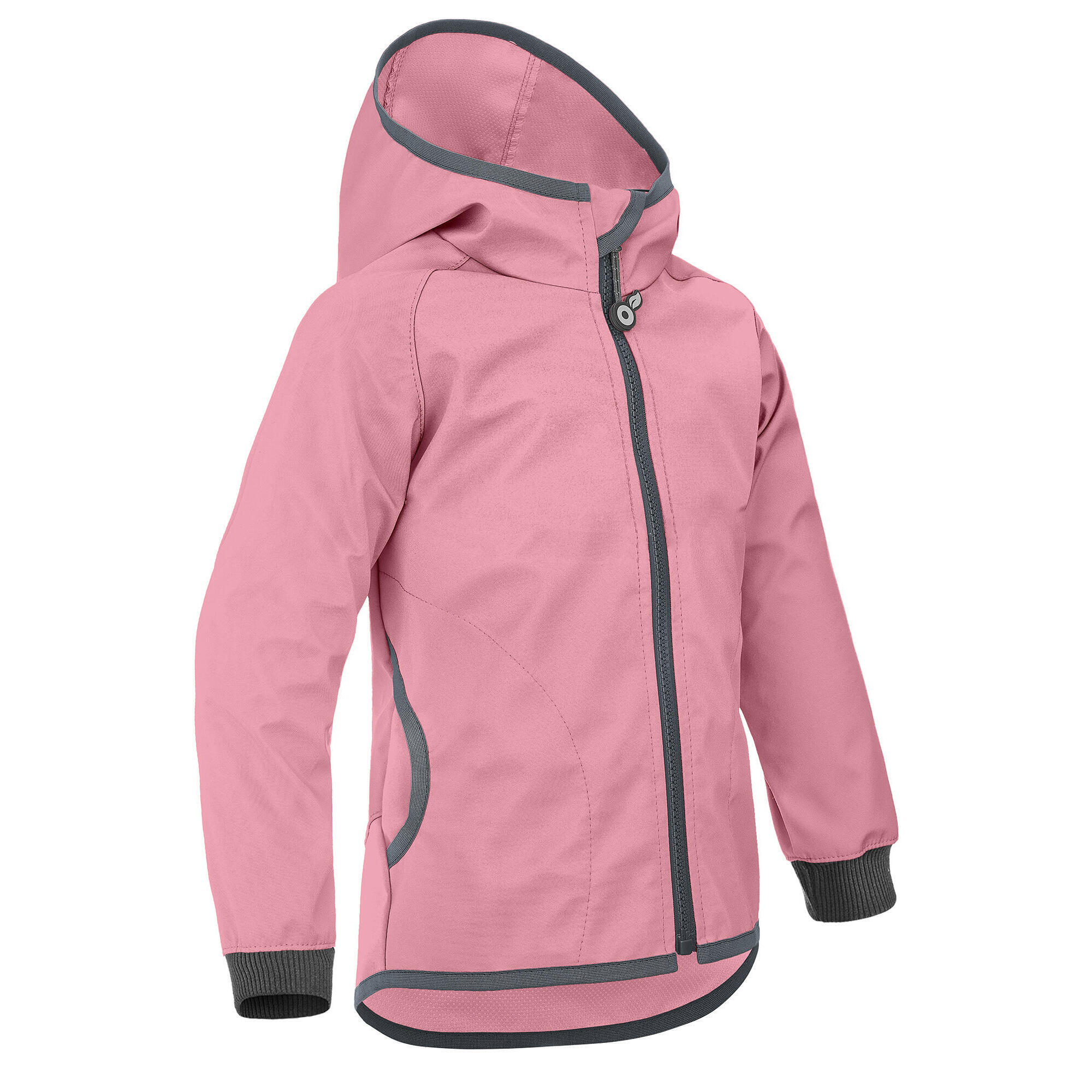 UNUO Dětská softshellová bunda bez zateplení pružná Basic, Starorůžová