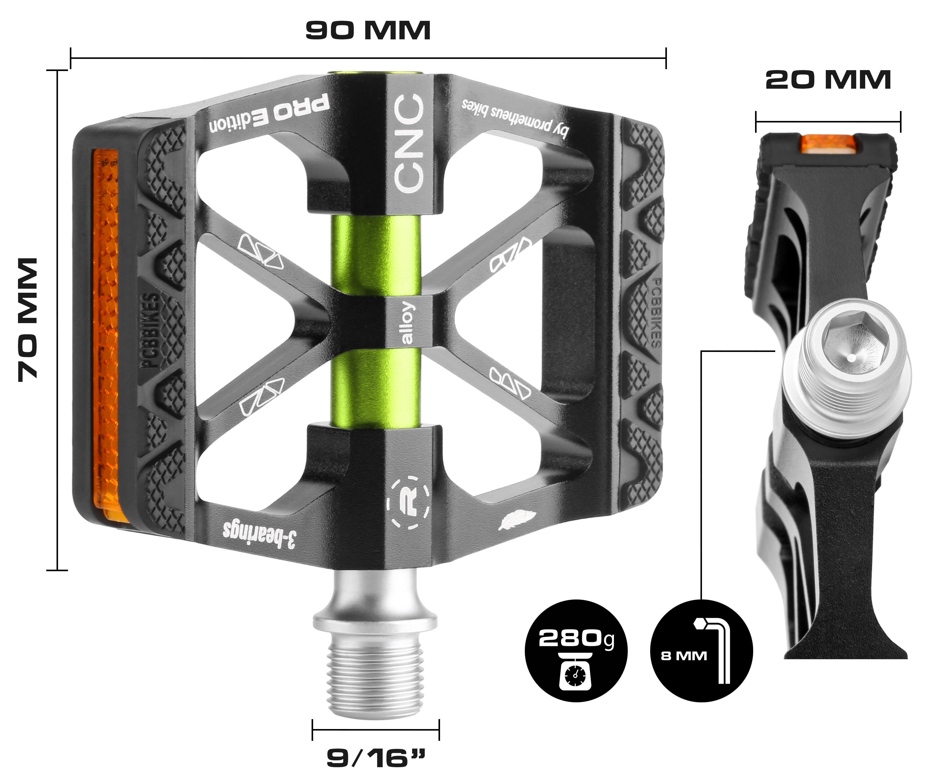 Pedales para niños 18 20 24 26 pulgadas PREMIUM bicicleta 280g - CNC Aluminio 2/3