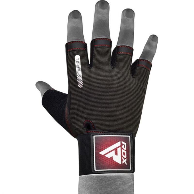 Gants de gymnastique T2 - Demi-doigt - Rouge - S