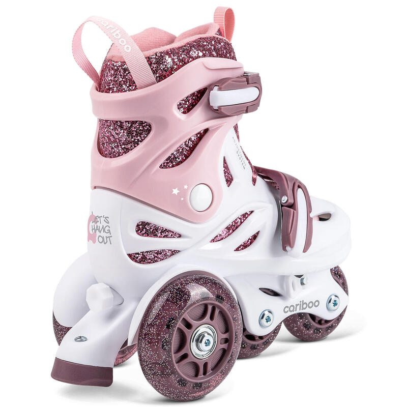 Patins à roulettes réglables pour enfants Cariboo Ballerina rose-violet