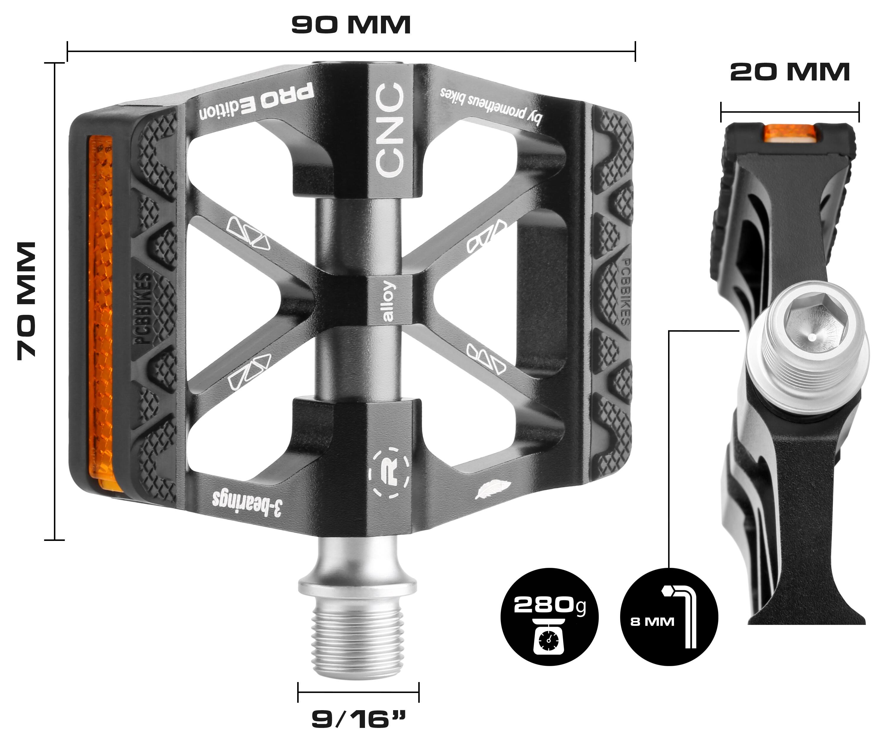 Pedales para niños 18 20 24 26 pulgadas PREMIUM bicicleta 280g - CNC Aluminio 2/3