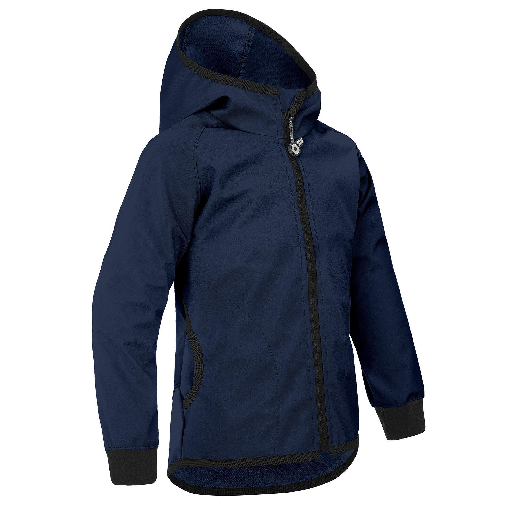 UNUO Dětská softshellová bunda bez zateplení pružná Basic, Tm. Modročerná