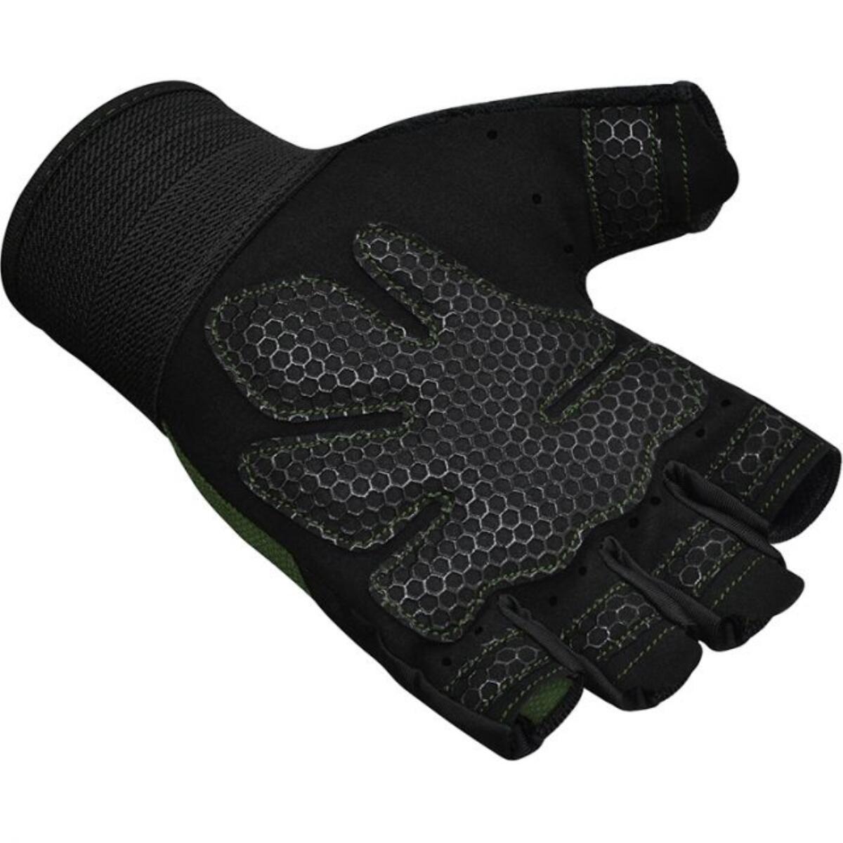 Rękawiczki fitness W1 - Z otwartymi palcami - Zielony – S 7/7