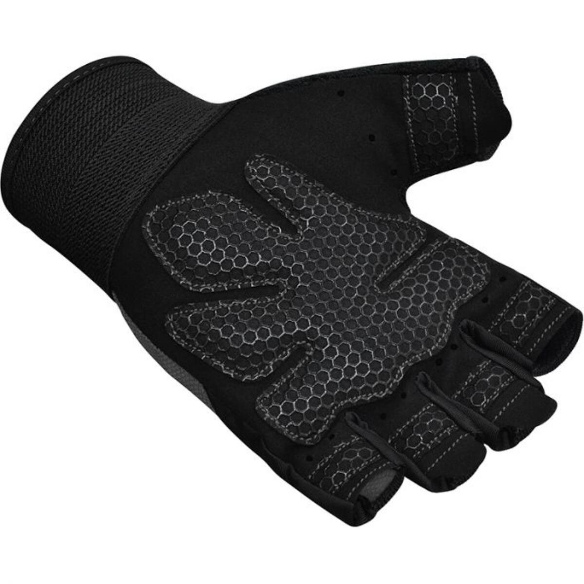 Fitness Handschoenen W1 - Met open vingertoppen Grijs - Grijs - S 7/7
