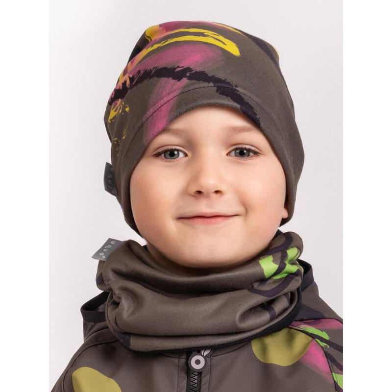 Dětský nákrčník z fleecu Basic, Khaki, Fantazie