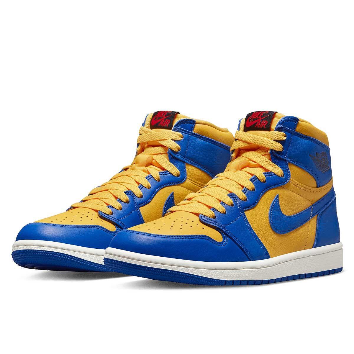 SCARPE BASKET UOMO NIKE AIR JORDAN 1 RETRO HI OG "REVERSE LANEY" BLU/GIALLO 2/6
