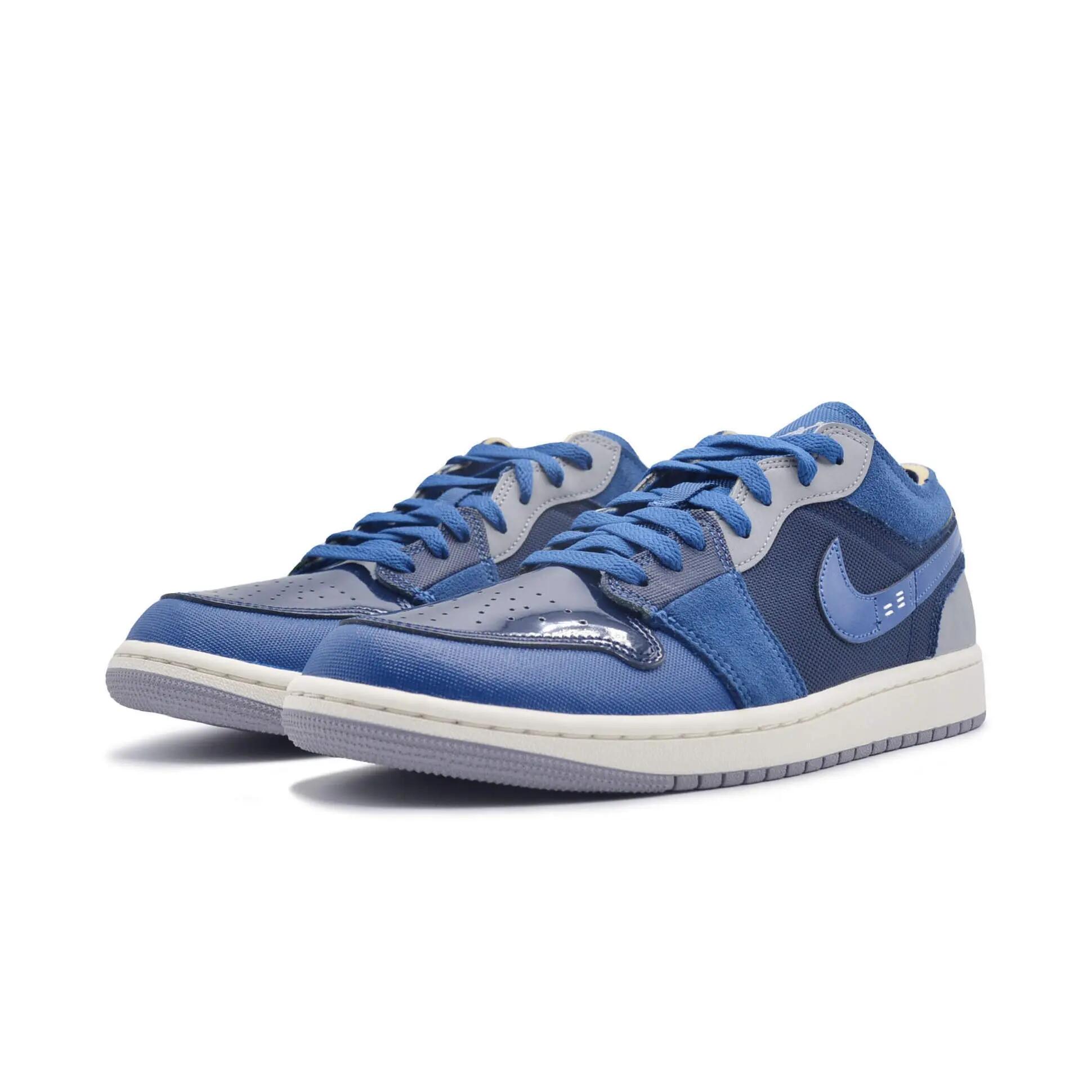 BASKET NIKE AIR JORDAN 1 LOW SE CRAFT "OBSIDIAN" BLEU/AZUR/GRIS 4/6