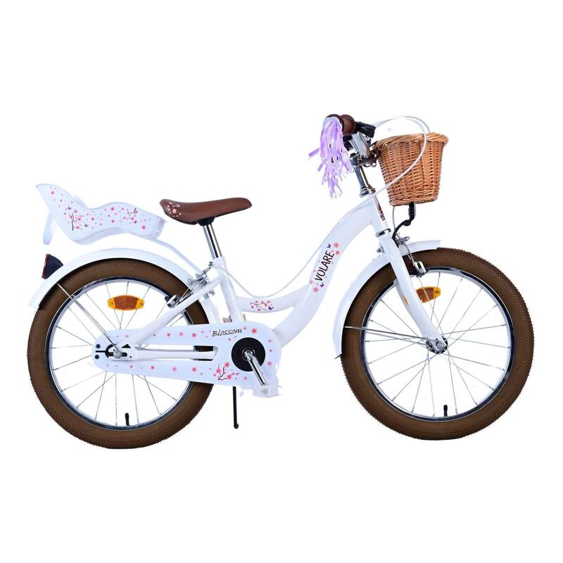 Bicicleta Niños 18 Pulgadas Volare Blossom 5-7 años Blanco