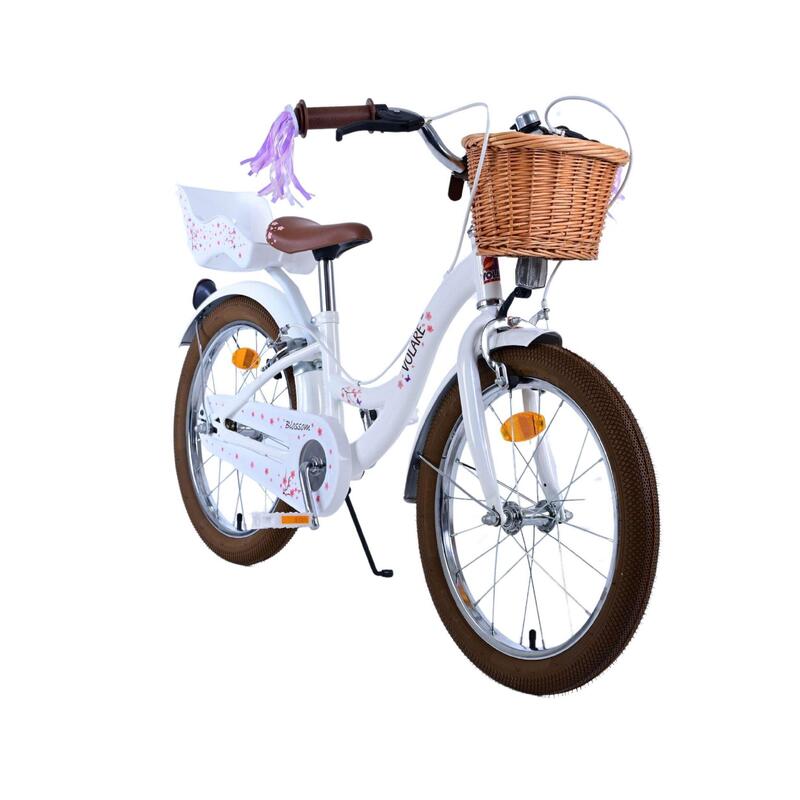 Bicicleta Niños 18 Pulgadas Volare Blossom 5-7 años Blanco