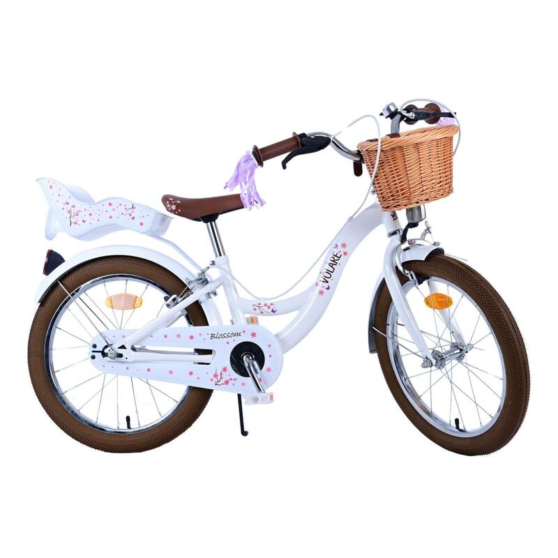 Bicicleta Niños 18 Pulgadas Volare Blossom 5-7 años Blanco