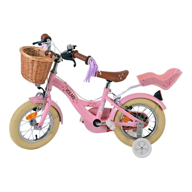 Bicicleta Niños 12 Pulgadas Volare Blossom 3-5 años Rosa