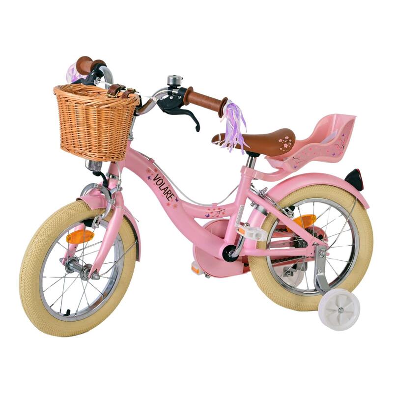 Kinderfiets 14 inch 4-6 jaar Volare Blossom Roze