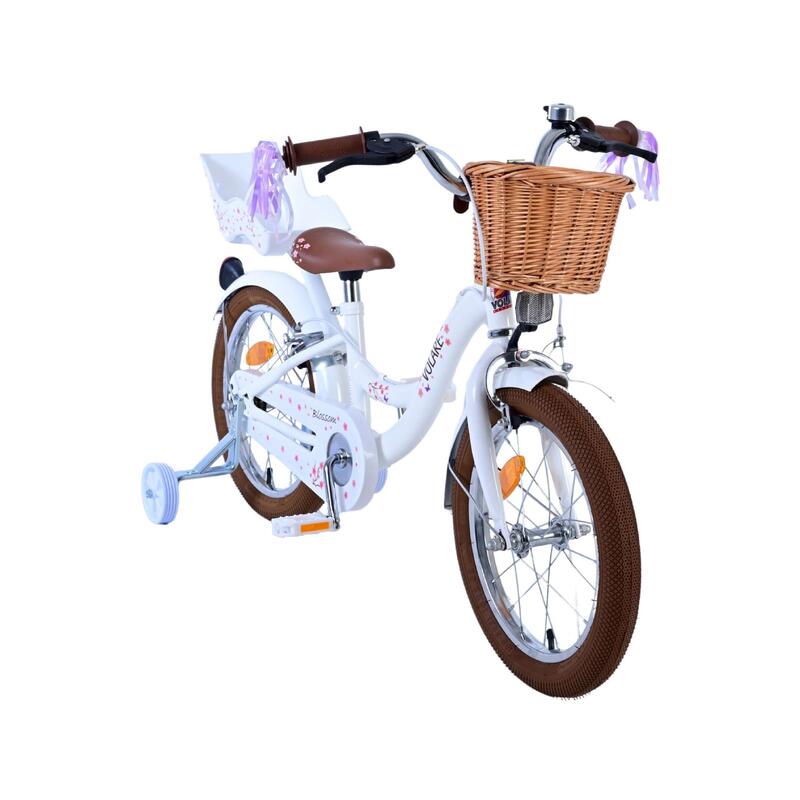 Kinderfiets 16 inch 5-7 jaar Volare Blossom Wit