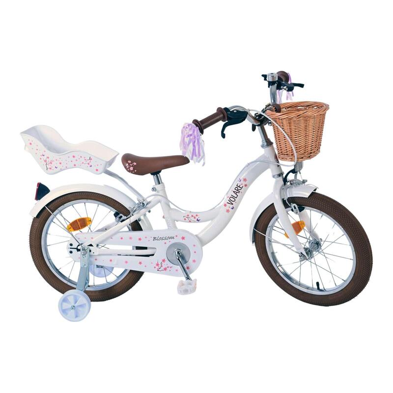 Kinderfiets 16 inch 5-7 jaar Volare Blossom Wit