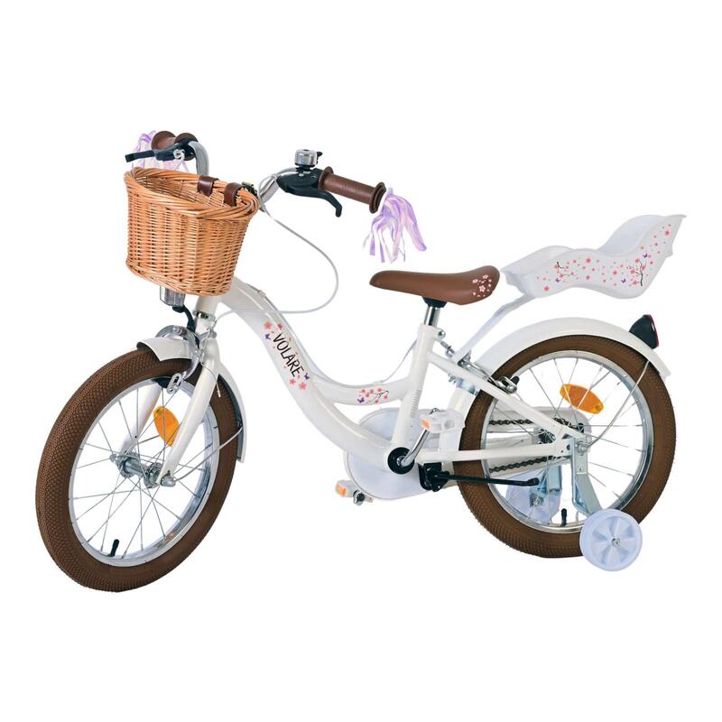 Kinderfahrrad 16 Zoll Volares Blossom 5-7 Jahre Weiß