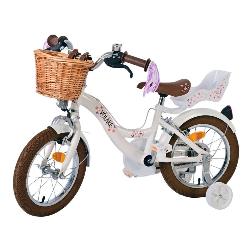 Kinderfiets 14 inch 4-6 jaar Volare Blossom Wit