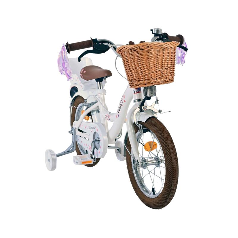 Kinderfiets 14 inch 4-6 jaar Volare Blossom Wit