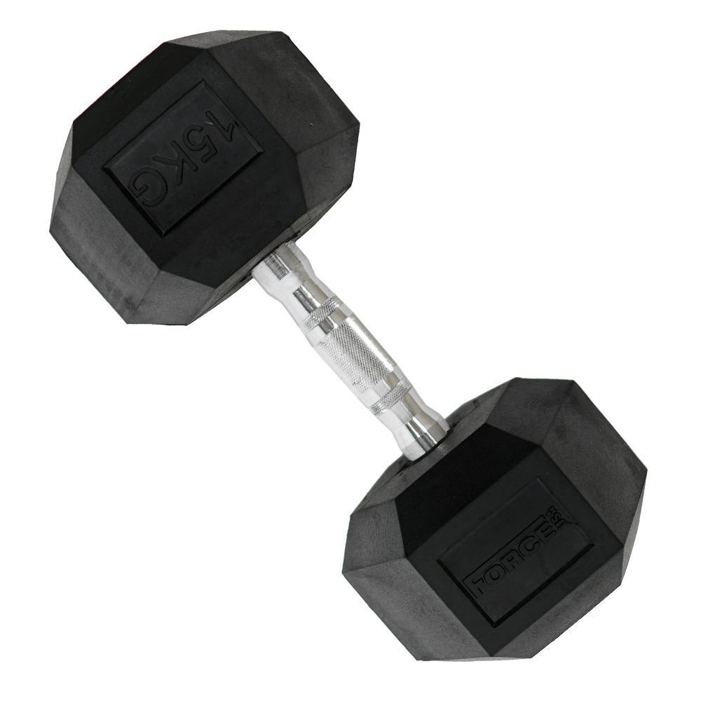 Force USA Rubber Hex Dumbbells - ALL SIZES Sold individually