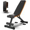 Flexnest Flexbench EZ Foldable Flat Gym Bench Incline, Decline with Resistance Ropes & Flat 250 Kg Weight Capacity - Black