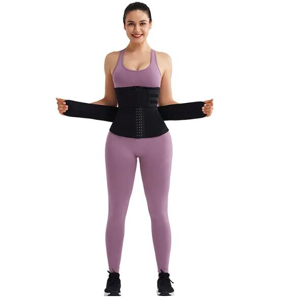 Dvojitý zeštíhlující pás pro ženy, SlimBody, Neoprén, 5/6