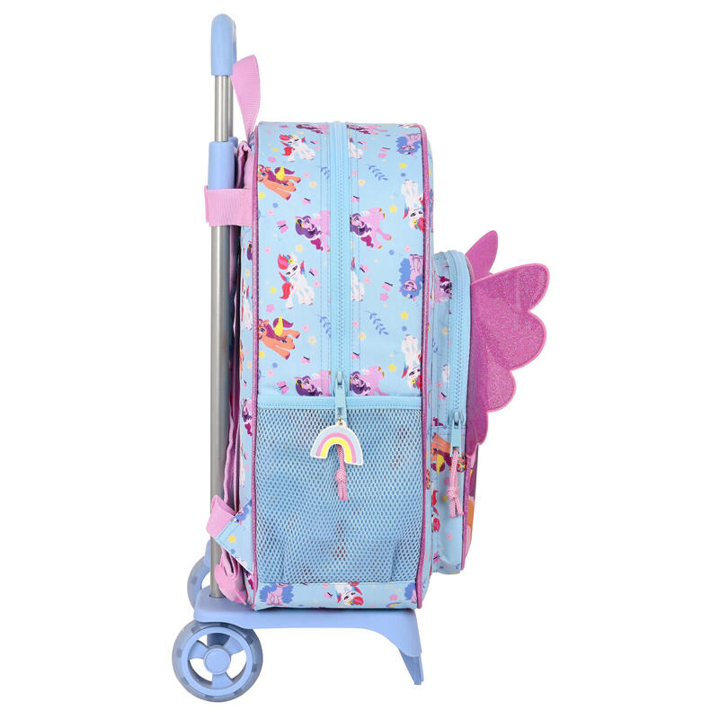 Mochila Escolar con Ruedas My Little Pony Wild & free Azul