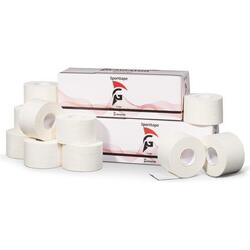 Elastische sport- fysiotape 10 rollen wit