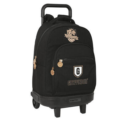 Mochila Escolar con Ruedas Harry Potter Bravery Negro