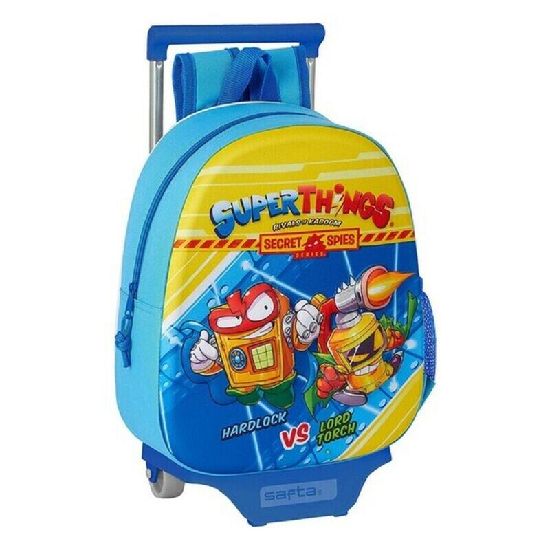 Mochila Escolar 3D con Ruedas SuperThings M020H Azul