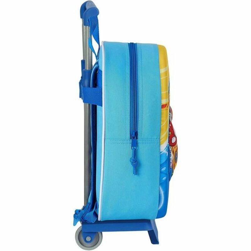 Mochila Escolar 3D con Ruedas SuperThings M020H Azul