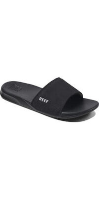 One slide heren synthetische slippers black