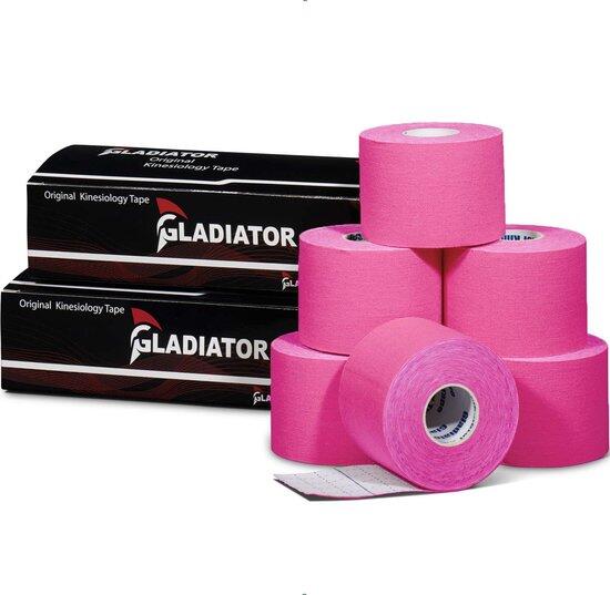Wasserdichtes und elastisches Kinesio-Tape rosa 6 Rollen