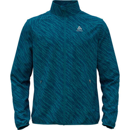 ODLO Odlo Jacket ESSENTIAL LIGHT PRINT Sportjas SAKSISCH BLAUW S