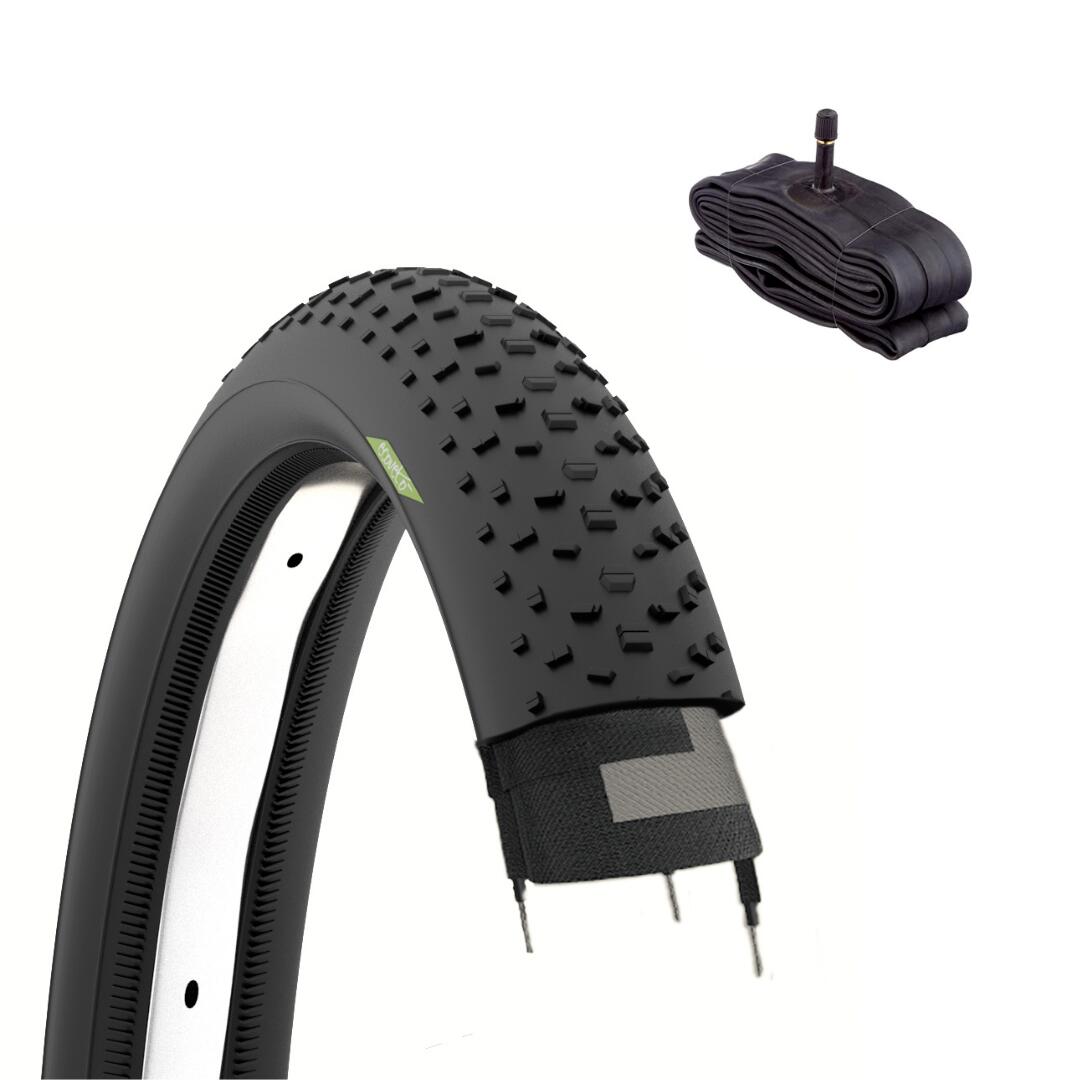 ECOVELO Copertone 26x4.0 (100-559)+ camera, pneumatico bici 26 x 4.0 fat bike gomma EV