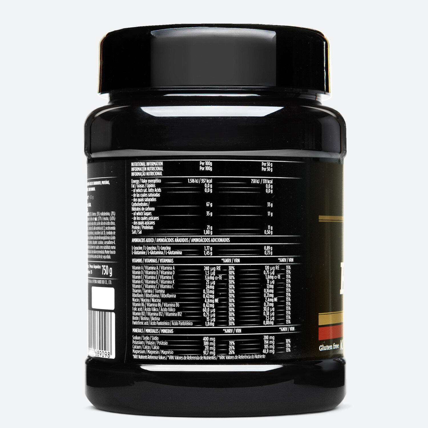 Frasco de recuperação muscular de soro de leite 'Recovery+' 750 g Baunilha 3/3