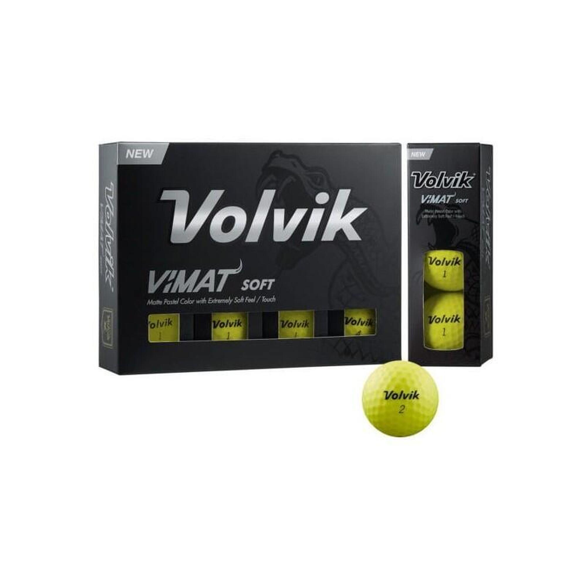 Volvik Vimat Soft Geel 12 golfballen