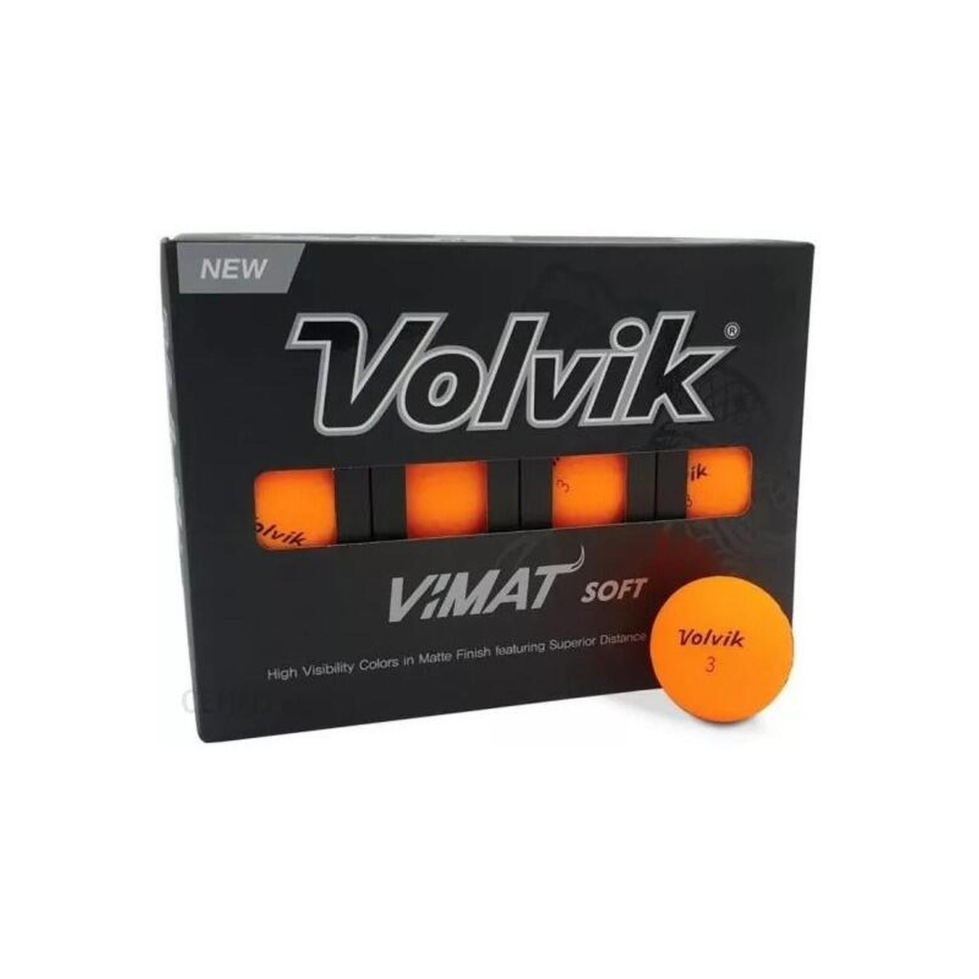 Volvik Vimat Soft Oranje 12 golfballen