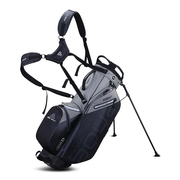 BIG MAX Aqua Eight G - Wasserdichte Golftasche - Standtasche - Schwarz Grau